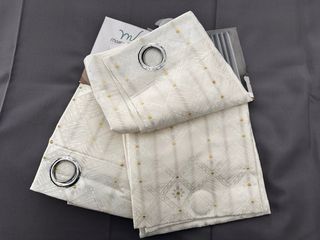 2 Tende Debby Coprente 130x275 Panna/Oro