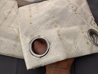 2 Tende Debby Coprente 130x275 Panna/Oro