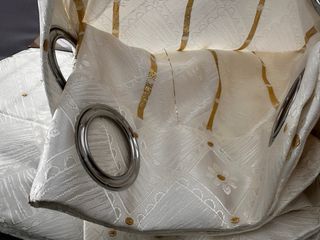 2 Tende Debby Coprente 130x275 Panna/Oro