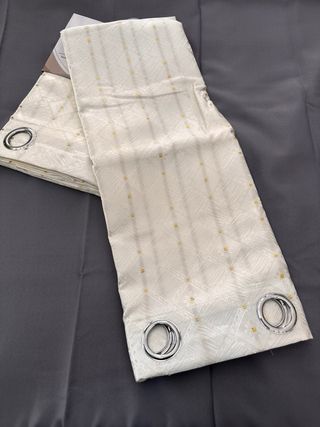 2 Tende Debby Coprente 130x275 Panna/Oro