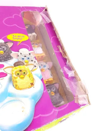Furby juego con caja Cache Cache antiguo muy raro