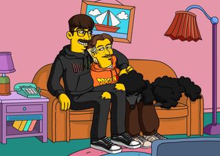 Retratos Simpsons personalizados sin IA