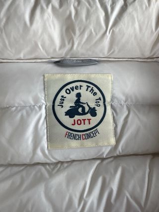 Abrigo JOTT blanco plumas largo medio