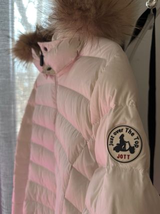Abrigo JOTT blanco plumas largo medio