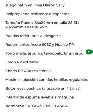 Patines en línea Olsson & Brothers niña T 28-31