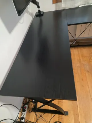 Escritorio de esquina L Negro