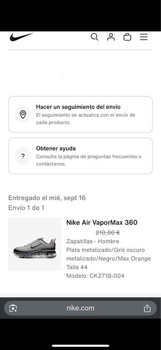 Nike Vapormax 360 grises