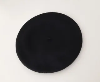 Boina Lana Estilo Francés Negra