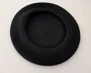 Boina Lana Estilo Francés Negra