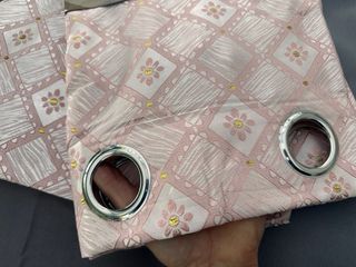 2 Tende Debby Coprente 130x275 Rosa / Oro