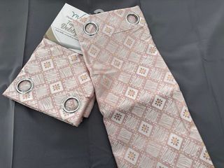 2 Tende Debby Coprente 130x275 Rosa / Oro