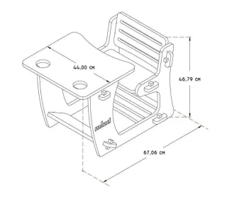 Pupitre infantil de madera