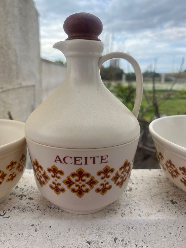 Conjunto cocina vintage Aceite