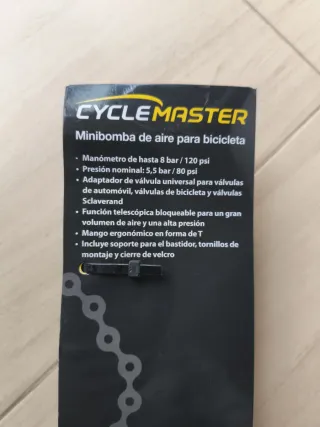 Minibomba para bicicleta Cyclemaster