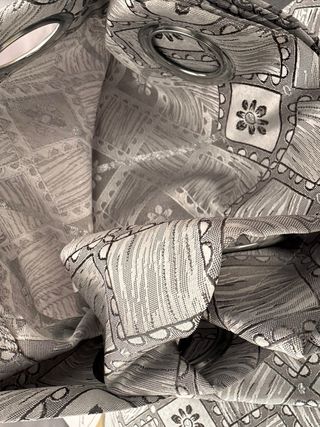 2 Tende Debby Coprente 130x275 Grigio / Argento