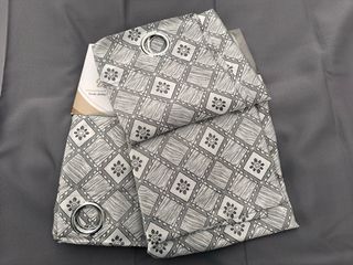 2 Tende Debby Coprente 130x275 Grigio / Argento