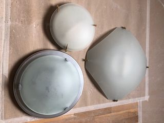 Se venden 3 Lámparas de techo cristal y metal