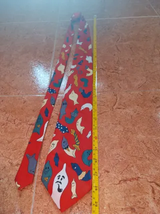 Corbata de seda Hecha a mano años 80 y 90