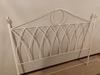 Cabecero de forja blanco