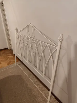 Cabecero de forja blanco