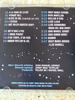 CD Joan Manuel Serrat - 9 Cançons