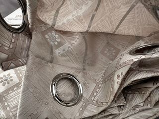 2 Tende Debby Coprente 130x275 Tortora / Argento