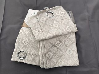 2 Tende Debby Coprente 130x275 Tortora / Argento