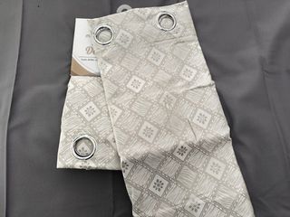 2 Tende Debby Coprente 130x275 Tortora / Argento