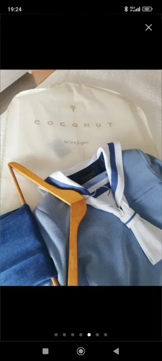 Traje Comunión Niño Azul y Blanco Talla 11-12