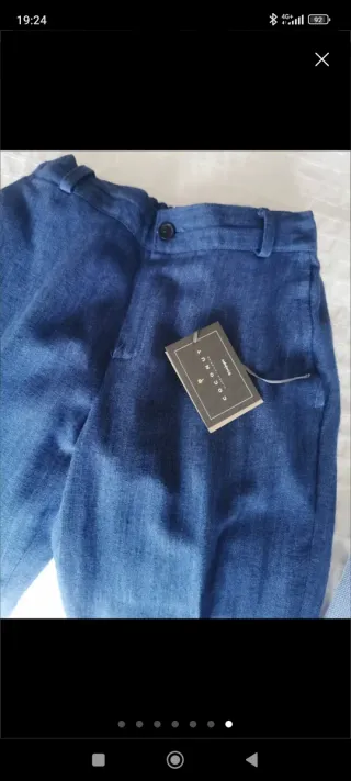 Traje Comunión Niño Azul y Blanco Talla 11-12