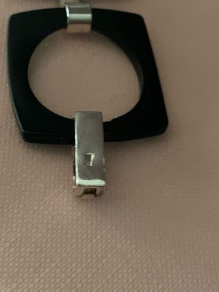 Pulsera Tous Plata Ley Resina Negra