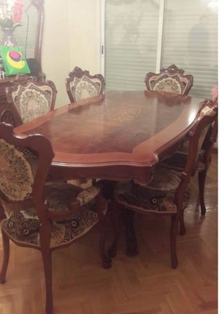 Mesa de comedor madera con 4 sillas