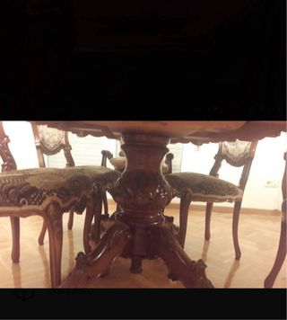 Mesa de comedor madera con 4 sillas
