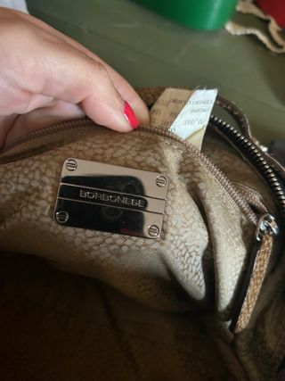 Borbonese Borsa a Mano Beige/Nero