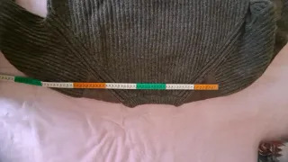 Jersey lana grueso marrón con parches