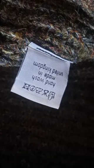 Jersey lana grueso marrón con parches