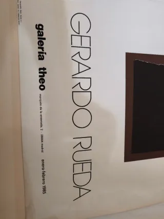 Cartel serigrafía Gerardo Rueda Galería Theo 1985