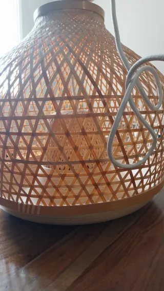 Lámpara colgante de bambú. Misterhult Ikea