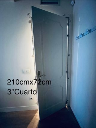 Puertas madera maciza lacada blanco 210x72cm