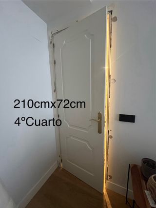 Puertas madera maciza lacada blanco 210x72cm