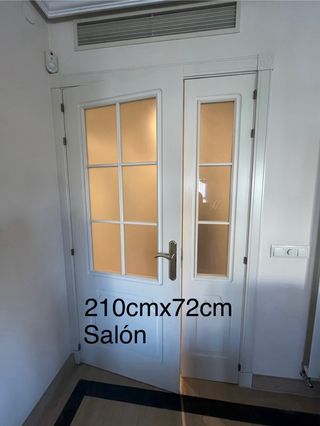 Puertas madera maciza lacada blanco 210x72cm