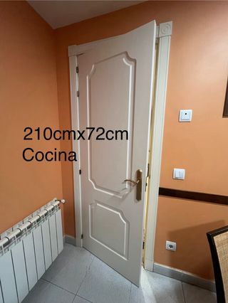 Puertas madera maciza lacada blanco 210x72cm