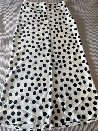 Falda midi lunares talla M