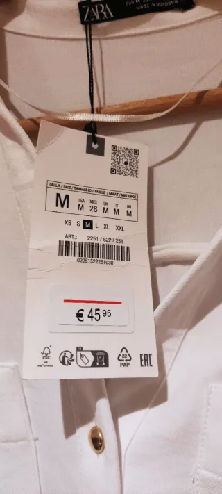 NUEVO Vestido largo blanco Zara