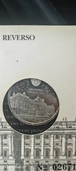 Moneda Plata 2000 Pesetas 1995 Presidencia Consejo