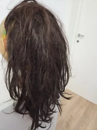 Parrucca capelli lunghi castana