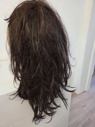 Parrucca capelli lunghi castana