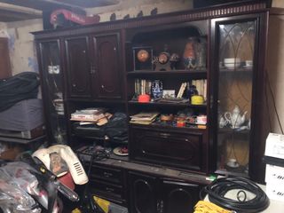 Mueble Comedor Antiguo Madera Cristal