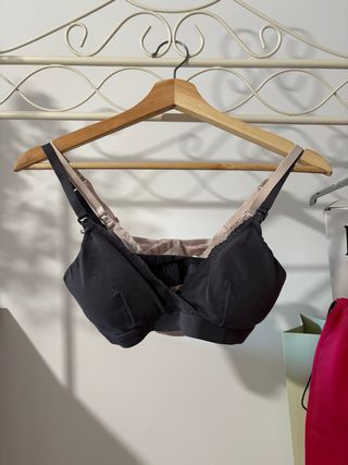 2 Sujetadores Lactancia Gris y Rosa