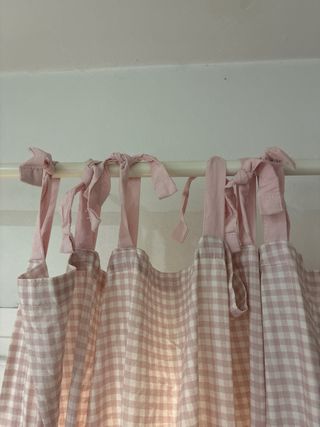 Cortinas Ikea Rosa y Blanco